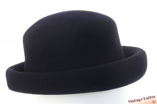 Ladies hat dark blue woolfelt 57
