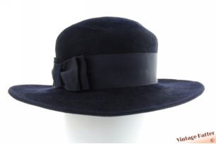 Ladies hat LL-Modell dark blue velour-like furfelt 57