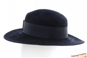 Ladies hat LL-Modell dark blue velour-like furfelt 57