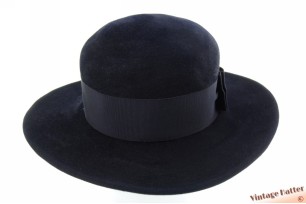 Ladies hat LL-Modell dark blue velour-like furfelt 57