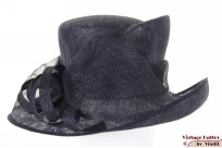 Ladies hat Favorite Modell dark blue sinamay sisal 57,5 [new]
