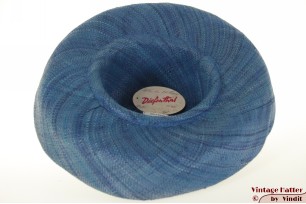 Wijde dames zomer strandhoed Diefenthal blauw raffia 57 [nieuw]