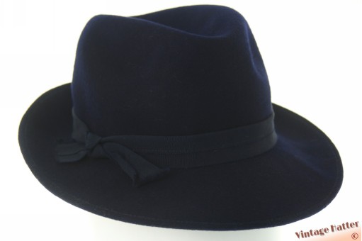 Dames gleufhoed donker blauw vilt 54 (XS)