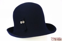 Dameshoed donker blauw vilt 55 (S) Dameshoed donker blauw vilt 55 (S)