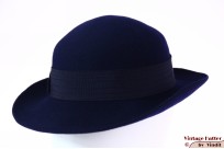 Dameshoed donker blauw vilt 56 Dameshoed donker blauw vilt 56