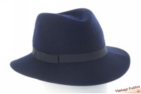 Ladies fedora hat Merinos blue woolfelt 56