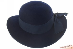 Low ladies hat HTB dark blue felt 56
