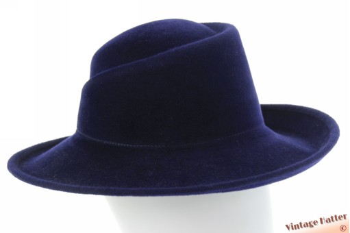 Dameshoed Weba Hats donkerblauw velour 56-57 [nieuw]