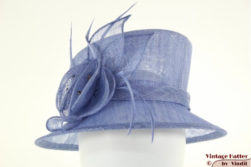 Ladies hat Hawkins light blue sinamay sisal 55-57 [new]