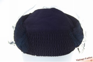 Cocktailhoedje Dolita Design violet blauw met voile elastisch 54-57