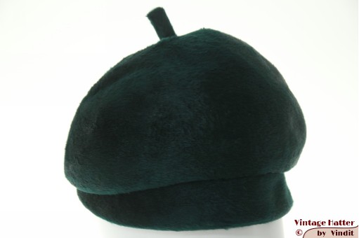 © VintageHatter.com | d-6004-55-1 Dameshoed donker groen zacht haarvilt 55 (S) Dameshoed donker groen zacht haarvilt 55 (S)