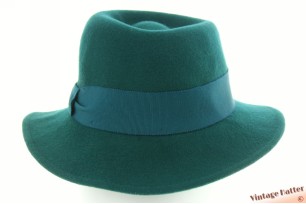 Dameshoed Mayser-Milz turkoise groen wolvilt 56