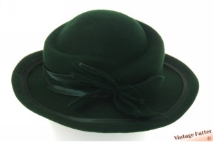 © VintageHatter.com | d-6005-54-5 Dameshoed donker groen vilt 54-55 (XS-S) Dameshoed donker groen vilt 54-55 (XS-S)