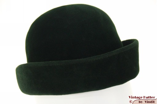 Dameshoed groen velour 55 (S)