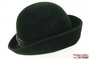 Dameshoed groen velour 55 (S)