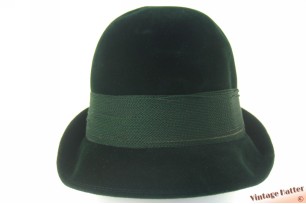 © VintageHatter.com | d-6009-56-9 Ladies hat Zapf Hut Austria green velour 56 Ladies hat Zapf Hut Austria green velour 56