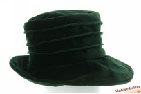 Flexibele dameshoed Bermona Trend donker groen fluweel 57,5