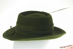 Dameshoed Mayser Modell groen vilt met lange veren 55 (S)