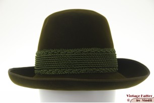 Tiroler dameshoed Hückel donker groen geborsteld vilt 56