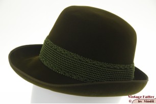 Tiroler dameshoed Hückel donker groen geborsteld vilt 56