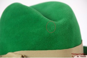 © VintageHatter.com | d-6029-55-1 Ladies fedora bright green velour 55 (S) Ladies fedora bright green velour 55 (S)