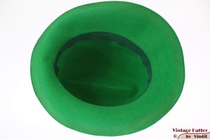 © VintageHatter.com | d-6029-55-1 Ladies fedora bright green velour 55 (S) Ladies fedora bright green velour 55 (S)