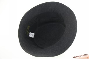 Ladies hat LL-Modell dark grey fur felt with feathers 57