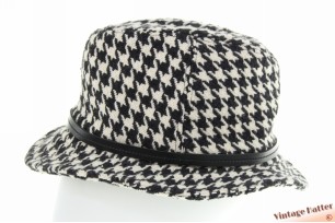 Flexibele dames trilby zwart wit pied-de-poule 56