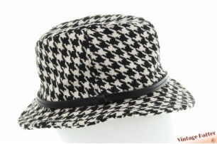 Flexibele dames trilby zwart wit pied-de-poule 56