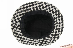 Flexibele dames trilby zwart wit pied-de-poule 56