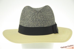 Ladies summer fedora light yellow and bluish grey 56-58 [new]