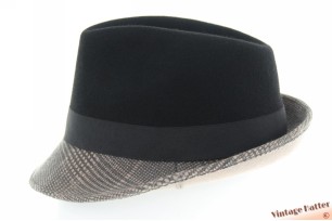 Dames trilby recent model zwart en rozig grijs 57