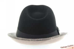 Dames trilby recent model zwart en rozig grijs 57