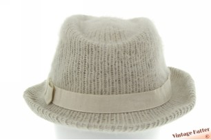 © VintageHatter.com | d-7044-56-1 Dameshoed licht grijs angora wol mix 56-57 Dameshoed licht grijs angora wol mix 56-57