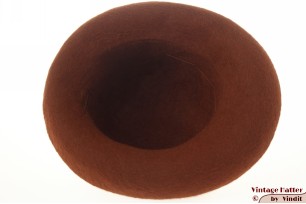 © VintageHatter.com | d-8004-55-2 Ladies hat brown soft fur felt 55 (S) Ladies hat brown soft fur felt 55 (S)