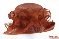 Ladies hat Complit by Marisa orange brown sinamay 57-59 [new]