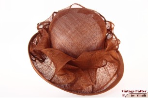 Ladies hat Complit by Marisa orange brown sinamay 57-59 [new]
