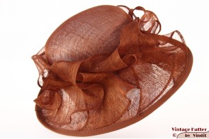 Ladies hat Complit by Marisa orange brown sinamay 57-59 [new]