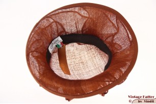 Ladies hat Complit by Marisa orange brown sinamay 57-59 [new]