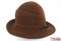 Dameshoed zacht bruin velour 55 (S)