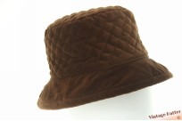 Dames winter buckethat bruin fluweel 57
