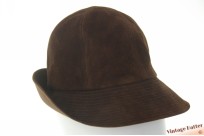 Ladies hat brown soft pigskin leather 55 (S) Ladies hat brown soft pigskin leather 55 (S)