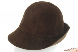 Dameshoed bruin zacht varkensleer 55 (S)