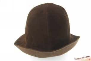 Dameshoed bruin zacht varkensleer 55 (S)