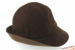 Dameshoed bruin zacht varkensleer 55 (S)