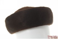 Dames cocktailhoed bruin haarvilt 56