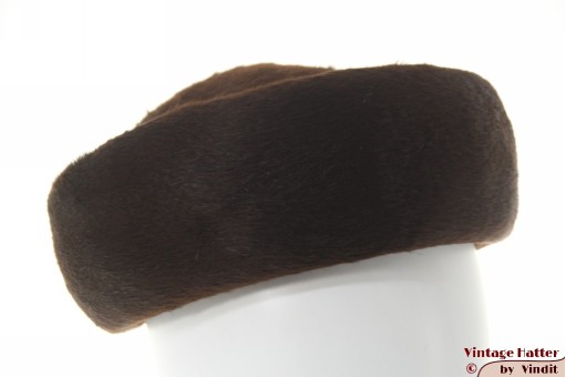 Dames cocktailhoed bruin haarvilt 56 Dames cocktailhoed bruin haarvilt 56