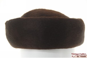 Dames cocktailhoed bruin haarvilt 56