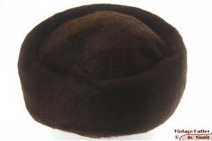 Dames cocktailhoed bruin haarvilt 56