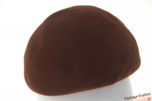 Kleine dameshoed bruin vilt 54-55 (XS-S)